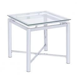Monroe Clear Modern End Table by Picket House Furnishings