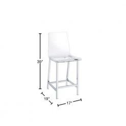 Crystal 30 in. Clear High Back Metal Frame Bar Stool with Acrylic Seat (Set of 2) by Picket House Furnishings -Picket House Furnishings Sales Store clear picket house furnishings bar stools cdzn100csc 40 1000