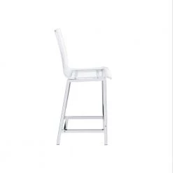 Crystal 30 in. Clear High Back Metal Frame Bar Stool with Acrylic Seat (Set of 2) by Picket House Furnishings -Picket House Furnishings Sales Store clear picket house furnishings bar stools cdzn100csc 44 1000