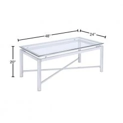 Monroe 48 in. Clear Large Rectangle Glass Coffee Table by Picket House Furnishings 10 Monroe 48 in. Clear Large Rectangle Glass Coffee Table by Picket House Furnishings -Picket House Furnishings Sales Store clear picket house furnishings coffee tables csv100cte 40 1000