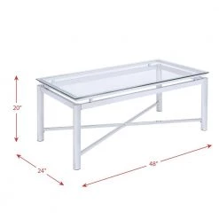 Monroe 48 in. Clear Large Rectangle Glass Coffee Table by Picket House Furnishings 15 Monroe 48 in. Clear Large Rectangle Glass Coffee Table by Picket House Furnishings -Picket House Furnishings Sales Store clear picket house furnishings coffee tables csv100cte 44 1000