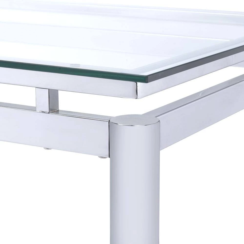 Monroe 48 in. Clear Large Rectangle Glass Coffee Table by Picket House Furnishings 6 Monroe 48 in. Clear Large Rectangle Glass Coffee Table by Picket House Furnishings - Image 6