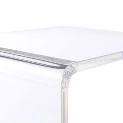 Peek Clear Modern Snack Table by Picket House Furnishings -Picket House Furnishings Sales Store clear picket house furnishings end side tables cir500ste 4f 1000