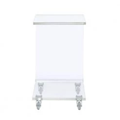 Peek Clear Modern Snack Table by Picket House Furnishings -Picket House Furnishings Sales Store clear picket house furnishings end side tables cir500ste a0 1000