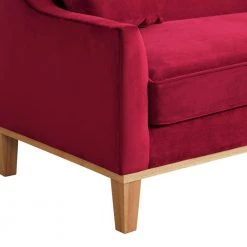 Moxie 81 in. Velvet Ruby 3-Seater Sofa With Distressed Frame by Picket House Furnishings -Picket House Furnishings Sales Store cotton picket house furnishings sofas couches u 15130 1817 300e 44 1000