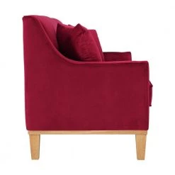 Moxie 81 in. Velvet Ruby 3-Seater Sofa With Distressed Frame by Picket House Furnishings -Picket House Furnishings Sales Store cotton picket house furnishings sofas couches u 15130 1817 300e 4f 1000
