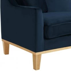 Moxie 81 in. Velvet Eclipse 3-Seater Sofa with Distressed Frame by Picket House Furnishings -Picket House Furnishings Sales Store cotton picket house furnishings sofas couches u 15130 1818 300e 44 1000