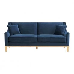 Moxie 81 in. Velvet Eclipse 3-Seater Sofa with Distressed Frame by Picket House Furnishings -Picket House Furnishings Sales Store cotton picket house furnishings sofas couches u 15130 1818 300e c3 1000