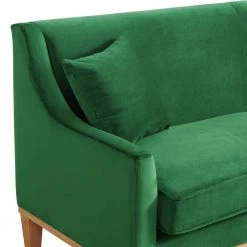 Moxie 81 in. Velvet Kelly Green 3-Seater Sofa With Distressed Frame by Picket House Furnishings -Picket House Furnishings Sales Store cotton picket house furnishings sofas couches u 15130 1823 300e 1f 1000