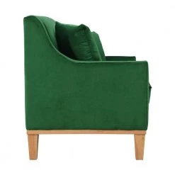 Moxie 81 in. Velvet Kelly Green 3-Seater Sofa With Distressed Frame by Picket House Furnishings -Picket House Furnishings Sales Store cotton picket house furnishings sofas couches u 15130 1823 300e 4f 1000