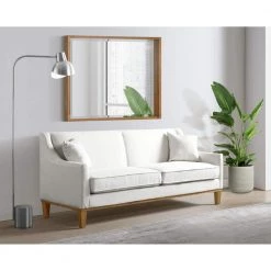 Moxie 81 in. Linen Cotton 3-Seater Sofa With Distressed Frame by Picket House Furnishings -Picket House Furnishings Sales Store cotton picket house furnishings sofas couches u 15130 3055 300e 31 1000