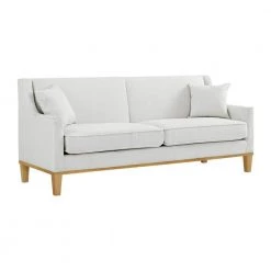 Moxie 81 in. Linen Cotton 3-Seater Sofa With Distressed Frame by Picket House Furnishings