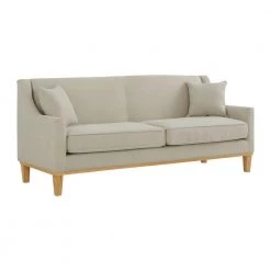 Moxie 81 in. Linen Hemp 3-Seater Sofa With Distressed Frame by Picket House Furnishings