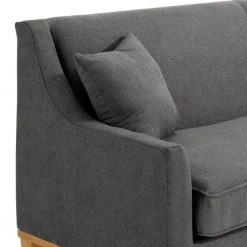 Moxie 81 in. Linen Charcoal 3-Seater Sofa With Distressed Frame by Picket House Furnishings -Picket House Furnishings Sales Store cotton picket house furnishings sofas couches u 15130 3057 300e 1f 1000