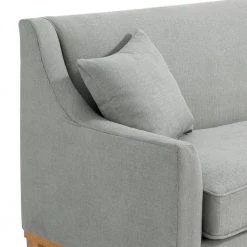Moxie 81 in. Linen Grey 3-Seater Sofa With Distressed Frame by Picket House Furnishings -Picket House Furnishings Sales Store cotton picket house furnishings sofas couches u 15130 3170 300e 1f 1000