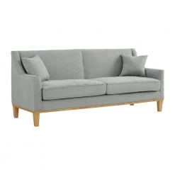 Moxie 81 in. Linen Grey 3-Seater Sofa With Distressed Frame by Picket House Furnishings
