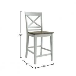 Bedford 24 in. High Back Counter Height Side Chair Set in Natural (Set of 2) by Picket House Furnishings 11 Bedford 24 in. High Back Counter Height Side Chair Set in Natural (Set of 2) by Picket House Furnishings -Picket House Furnishings Sales Store cream natural picket house furnishings bar stools dep400csc 40 1000