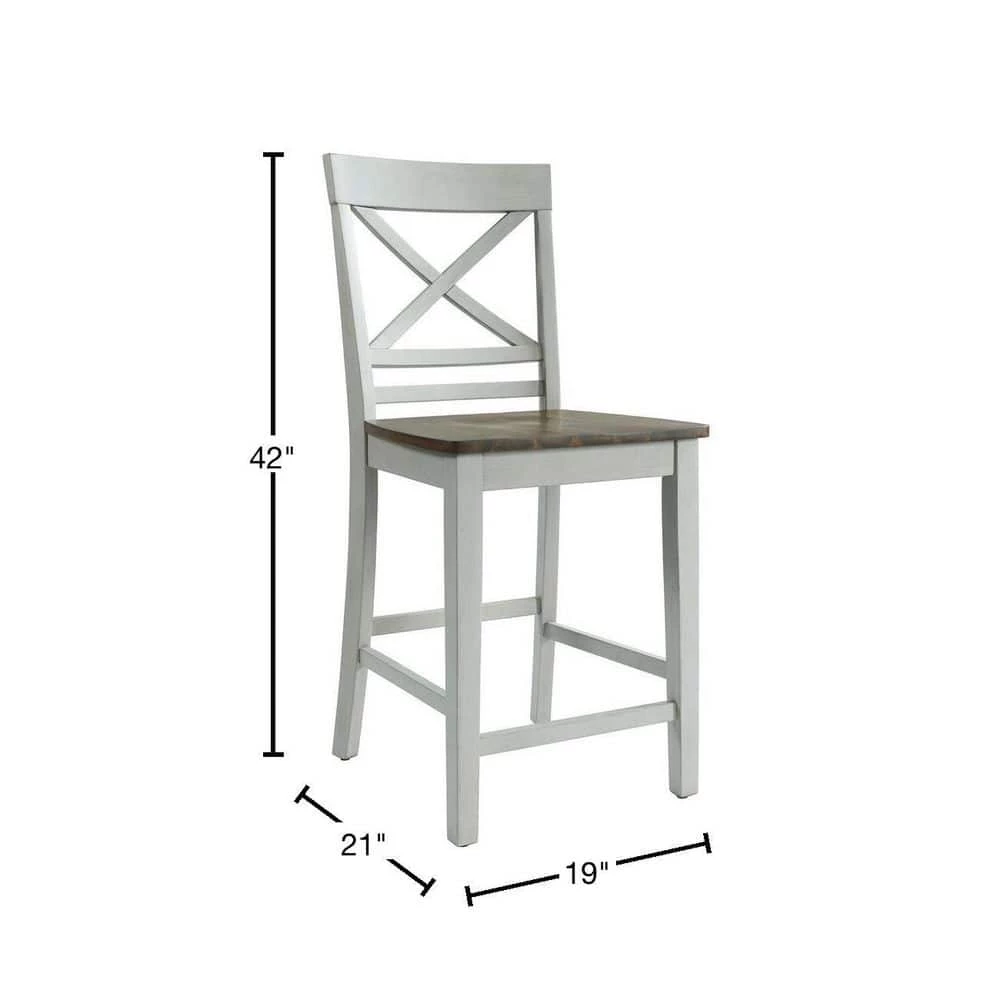 Bedford 24 in. High Back Counter Height Side Chair Set in Natural (Set of 2) by Picket House Furnishings 3 Bedford 24 in. High Back Counter Height Side Chair Set in Natural (Set of 2) by Picket House Furnishings - Image 3