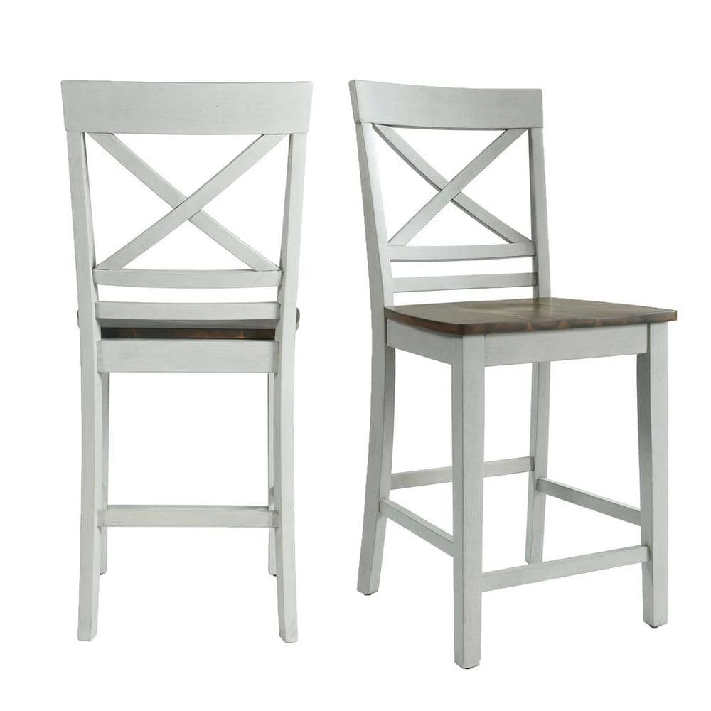 Bedford 24 in. High Back Counter Height Side Chair Set in Natural (Set of 2) by Picket House Furnishings 1 Bedford 24 in. High Back Counter Height Side Chair Set in Natural (Set of 2) by Picket House Furnishings