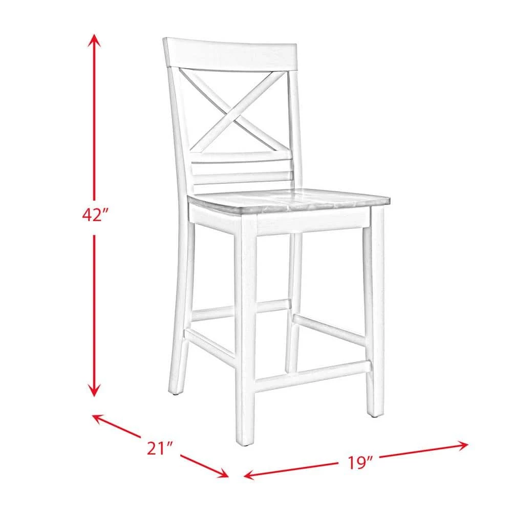 Bedford 24 in. High Back Counter Height Side Chair Set in Natural (Set of 2) by Picket House Furnishings 8 Bedford 24 in. High Back Counter Height Side Chair Set in Natural (Set of 2) by Picket House Furnishings - Image 8