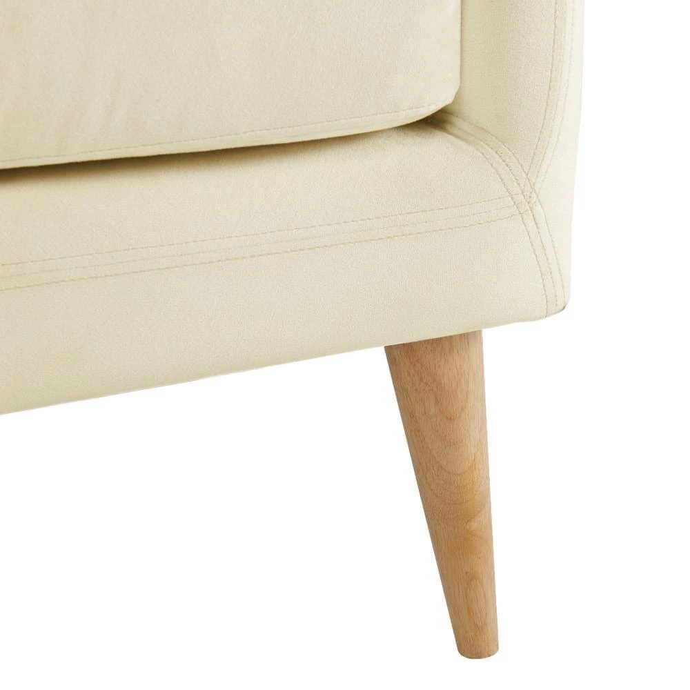 Zoe Accent Arm Chair with Wooden Legs in Cream by Picket House Furnishings 4 Zoe Accent Arm Chair with Wooden Legs in Cream by Picket House Furnishings - Image 4