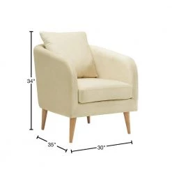 Zoe Accent Arm Chair with Wooden Legs in Cream by Picket House Furnishings 14 Zoe Accent Arm Chair with Wooden Legs in Cream by Picket House Furnishings -Picket House Furnishings Sales Store cream picket house furnishings accent chairs ujs290101wle 40 1000
