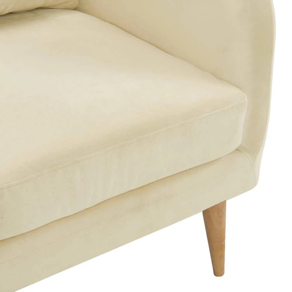 Zoe Accent Arm Chair with Wooden Legs in Cream by Picket House Furnishings 11 Zoe Accent Arm Chair with Wooden Legs in Cream by Picket House Furnishings - Image 11