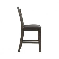 Alpha 24 in. High Back Counter Dining Side Chair in Brown (Set of 2) by Picket House Furnishings -Picket House Furnishings Sales Store dark brown picket house furnishings bar stools dmg100csc 4f 1000