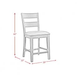 Alpha 24 in. High Back Counter Dining Side Chair in Brown (Set of 2) by Picket House Furnishings -Picket House Furnishings Sales Store dark brown picket house furnishings bar stools dmg100csc fa 1000