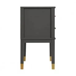 Brody 28 in. H x 24 in. W x 16 in. D Side Table in Dark Charcoal by Picket House Furnishings -Picket House Furnishings Sales Store dark charcoal picket house furnishings nightstands ctbn150ns 4f 1000