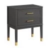 Brody 28 in. H x 24 in. W x 16 in. D Side Table in Dark Charcoal by Picket House Furnishings