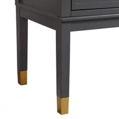 Brody 28 in. H x 24 in. W x 16 in. D Side Table in Dark Charcoal by Picket House Furnishings -Picket House Furnishings Sales Store dark charcoal picket house furnishings nightstands ctbn150ns 76 1000