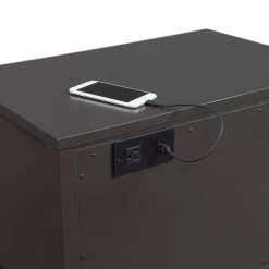 Brody 28 in. H x 24 in. W x 16 in. D Side Table in Dark Charcoal by Picket House Furnishings -Picket House Furnishings Sales Store dark charcoal picket house furnishings nightstands ctbn150ns fa 1000