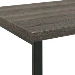 Leighton 47 in. Rectangle Dark Grey Metal 3 Drawer Computer Desk by Picket House Furnishings -Picket House Furnishings Sales Store dark grey picket house furnishings computer desks a 1734 dk 4f 1000