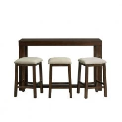 Drew 4-Piece Dark Walnut Bar Table Set by Picket House Furnishings -Picket House Furnishings Sales Store dark walnut cherry picket house furnishings dining room sets thy100btspe c3 1000