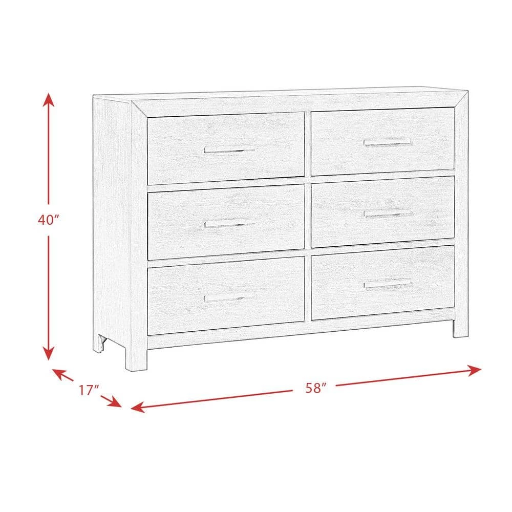 Holland 6-Drawer 17 in. Depth Dresser in Dark Walnut by Picket House Furnishings 9 Holland 6-Drawer 17 in. Depth Dresser in Dark Walnut by Picket House Furnishings - Image 9