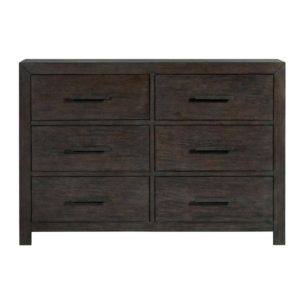 Holland 6-Drawer 17 in. Depth Dresser in Dark Walnut by Picket House Furnishings 4 Holland 6-Drawer 17 in. Depth Dresser in Dark Walnut by Picket House Furnishings - Image 4