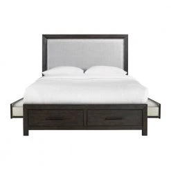 Holland Dark Walnut 4-Drawer Queen Storage Bed by Picket House Furnishings -Picket House Furnishings Sales Store dark walnut picket house furnishings panel beds sy600qb 4f 1000