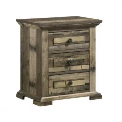 Shayne 26 in. H x 23 in. W x 16 in. D 3-Drawer Nightstand in Drift by Picket House Furnishings