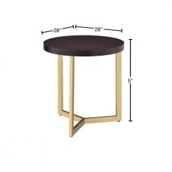 Melrose Brown 24 in. End Table by Picket House Furnishings -Picket House Furnishings Sales Store espresso gold picket house furnishings end side tables chp100ete 40 1000
