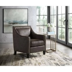 Sierra Espresso Elly Chair with Chrome Nails by Picket House Furnishings -Picket House Furnishings Sales Store espresso picket house furnishings accent chairs uer3005100e 31 1000