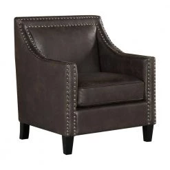 Sierra Espresso Elly Chair with Chrome Nails by Picket House Furnishings