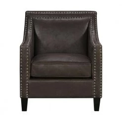Sierra Espresso Elly Chair with Chrome Nails by Picket House Furnishings -Picket House Furnishings Sales Store espresso picket house furnishings accent chairs uer3005100e c3 1000