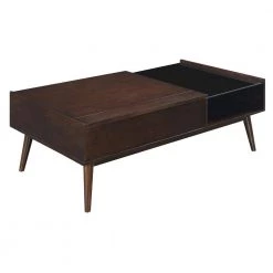 Morgan 48 in. Espresso Large Rectangle Wood Coffee Table with Lift Top by Picket House Furnishings