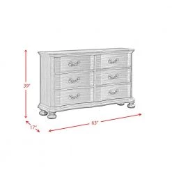 Serena 6-Drawer 63 in. Dresser by Picket House Furnishings -Picket House Furnishings Sales Store espresso picket house furnishings dressers av600dr 44 1000
