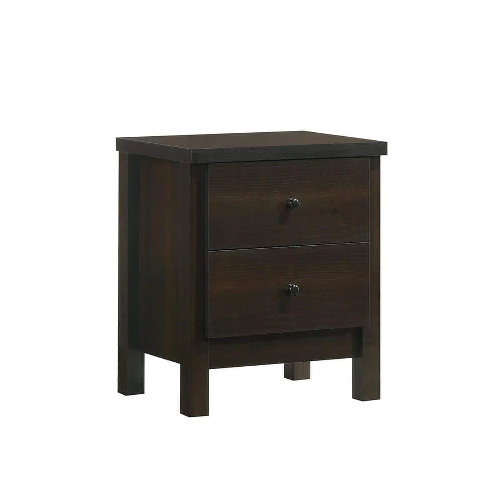 Cian 2-Drawer Espresso Nightstand (24 H x 20 W x 15 D) by Picket House Furnishings 1 Cian 2-Drawer Espresso Nightstand (24 H x 20 W x 15 D) by Picket House Furnishings
