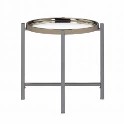 Monaco Gold/Slate Round End Table by Picket House Furnishings -Picket House Furnishings Sales Store gold slate picket house furnishings end side tables ceh100ete 4f 1000
