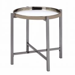 Monaco Gold/Slate Round End Table by Picket House Furnishings