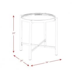 Monaco Gold/Slate Round End Table by Picket House Furnishings -Picket House Furnishings Sales Store gold slate picket house furnishings end side tables ceh100ete fa 1000