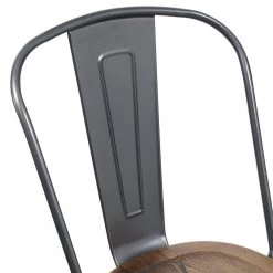 Davis Metal Gray/Brown Bar Stool (Set of 2) by Picket House Furnishings -Picket House Furnishings Sales Store gray brown with a walnut finish picket house furnishings bar stools bmy100che 1f 1000